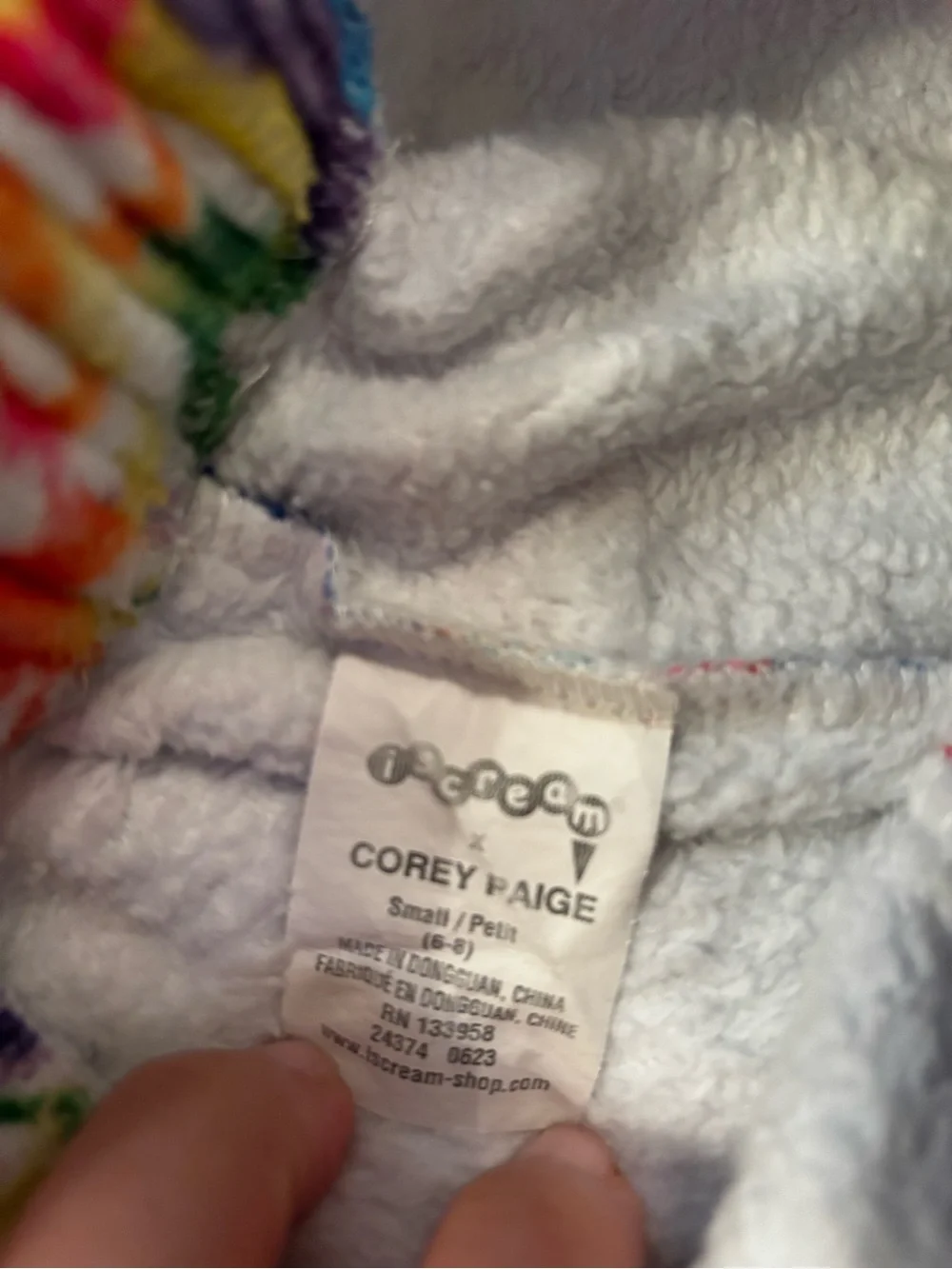 ISCREAM Corey Paige Hearts Plush shorts. Size S.